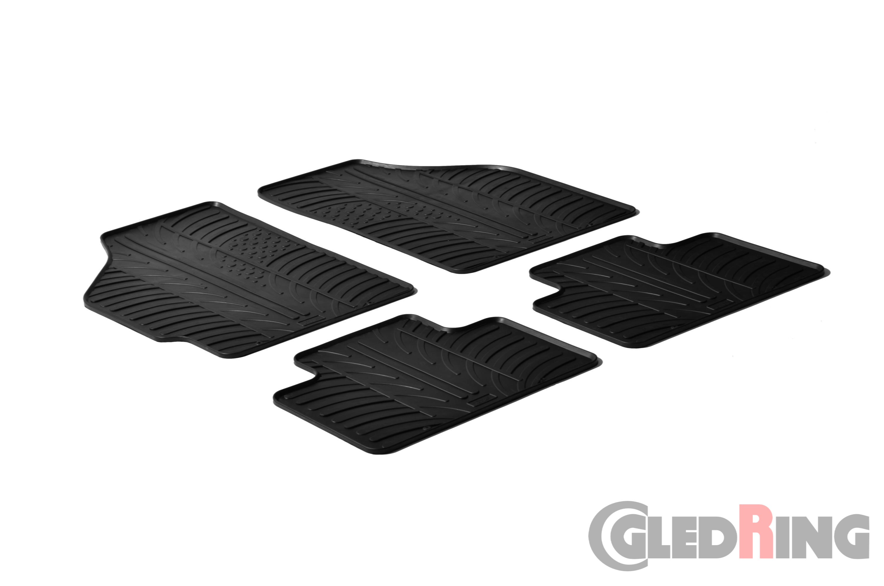 Original Gledring Passform Fußmatten Gummimatten 4 Tlg. - FIAT Punto II 1999-> / mod. 2003-2005